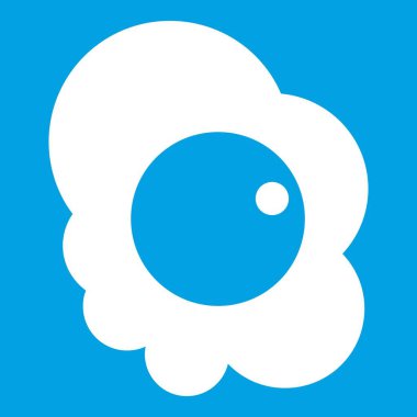 Kızarmış yumurta simgesi Beyaz