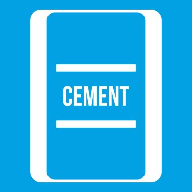 Bir torba çimento simgesi Beyaz