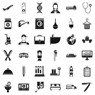 Zanaat aracı Icons set, basit tarzı