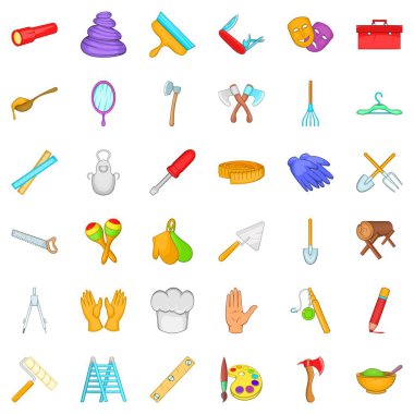 Zanaat aracı simgeler ayarla, tarzı çizgi film