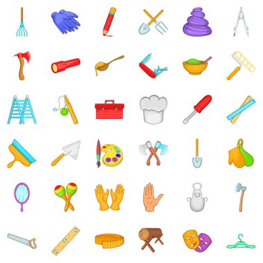 Çalışma simgeler kümesi, karikatür tarzı