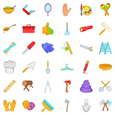 İşgal Icons set, karikatür tarzı