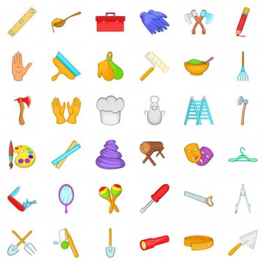 İş simgeleri ayarla, tarzı çizgi film