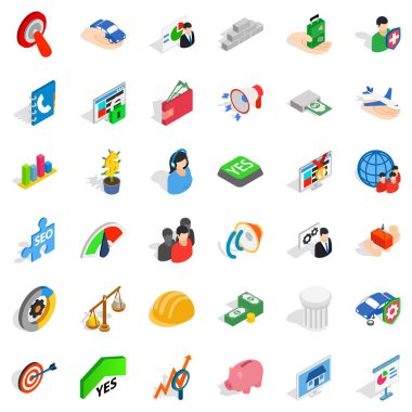 Yaratıcılık Icons set, izometrik stili