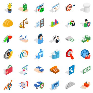 İlham Icons set, izometrik stili