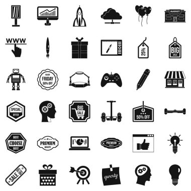 En iyi fikir Icons set, basit tarzı