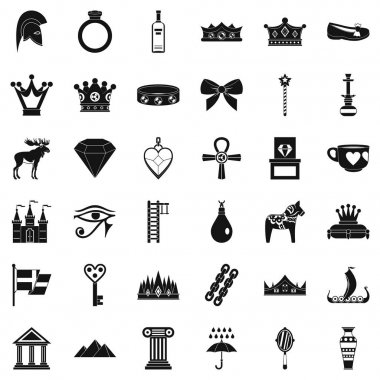 Zengin simgeler kümesi, basit tarzı taç.