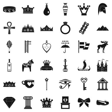 Muska Icons set, basit tarzı