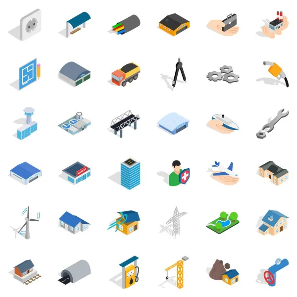 Planı Icons set, izometrik stili çizmek