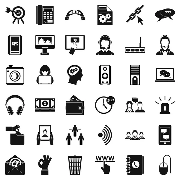 Simgeler iletişim ayarla, basit tarzı