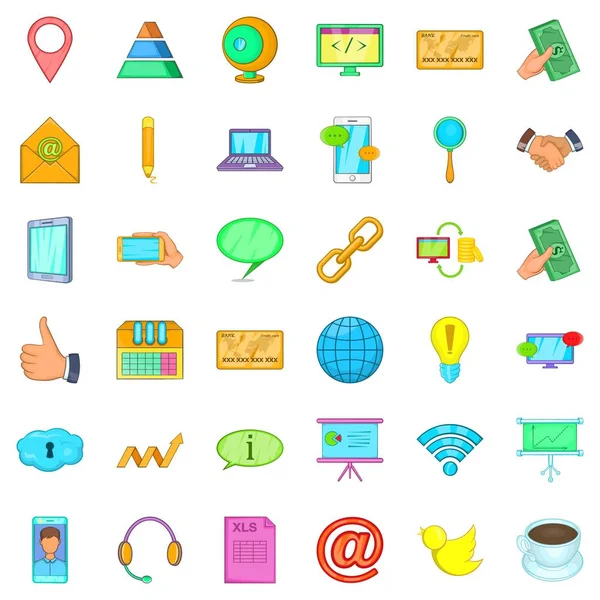 Bizim iletişim Icons set, karikatür tarzı