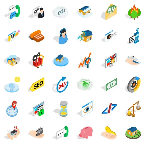 Bizi simgeler ara ayarla, izometrik stili