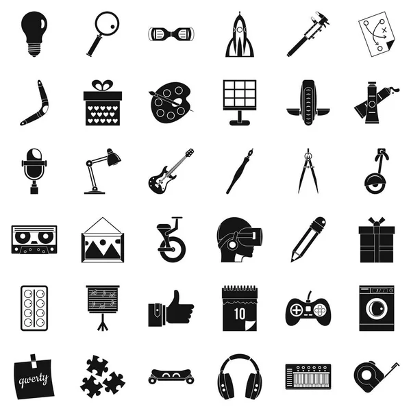 Conjunto de iconos de idea creativa, estilo simple — Vector de stock