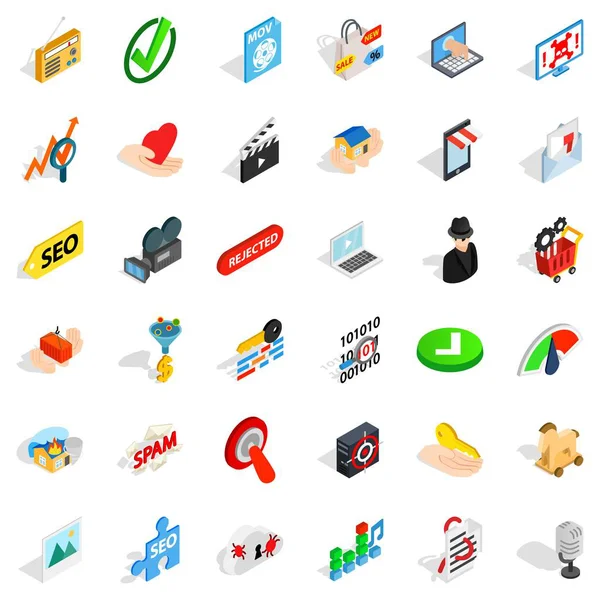 Bilgisayar koruma simgeler kümesi, izometrik stili