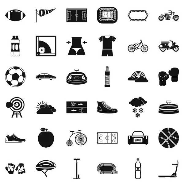 Bisiklet Icons set, basit tarzı