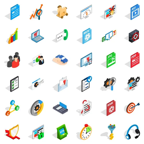 Veri simgeler kümesi, izometrik stili