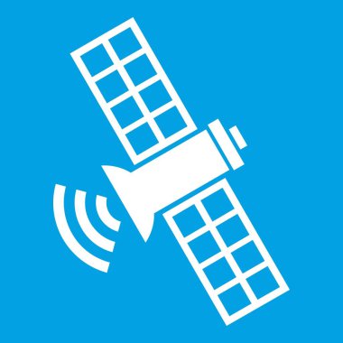 Uzay uydu simgesi Beyaz