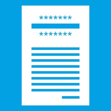 Satış Alış irsaliyesi simgesi Beyaz baskılı