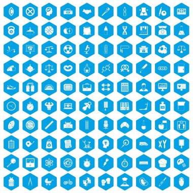 100 Terazi simgeleri mavi ayarla