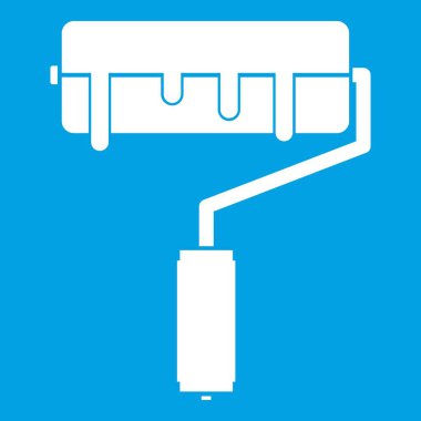 Rulo boya simgesi olan beyaz boya