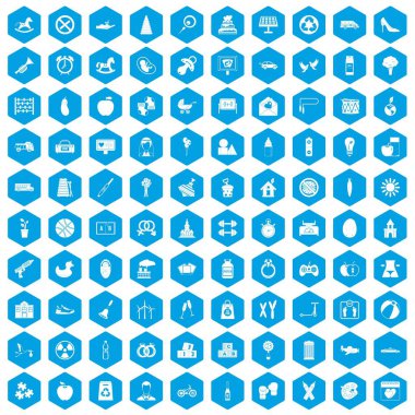 100 hamile bırak simgeleri mavi ayarla