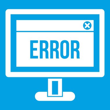 Hata kayıt bir bilgisayar monitör simgesini beyaz