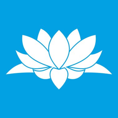 Lotus çiçek simgesi Beyaz