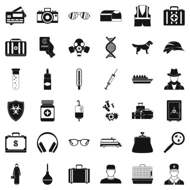 Olay Icons set, basit tarzı