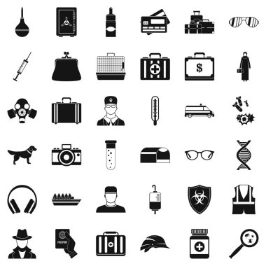 Durum Icons set, basit tarzı
