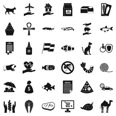 Kedi Icons set, basit tarzı