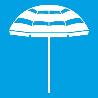 Plaj şemsiye simgesi Beyaz