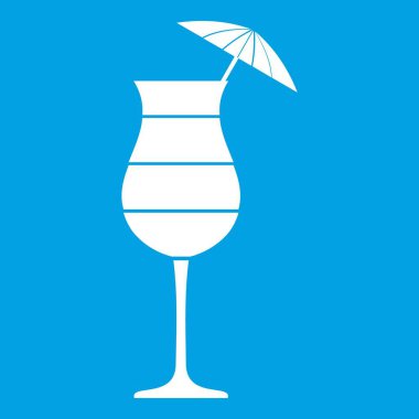 Şemsiye simgesi beyaz ile kokteyl katmanlı