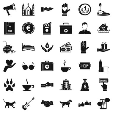 Sadaka Icons set, basit tarzı