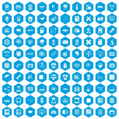 100 yazıcı simgelerini mavi ayarla