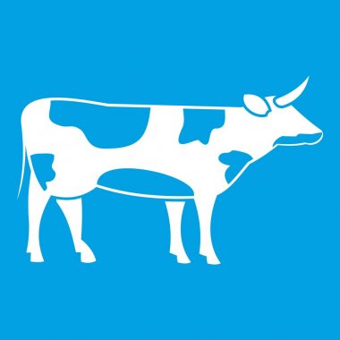 İsviçre inek simgesi Beyaz