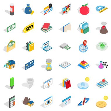 Kimya okul simgeler kümesi, izometrik stili