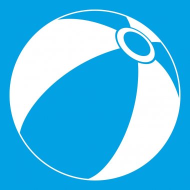 Plaj topu simgesi Beyaz