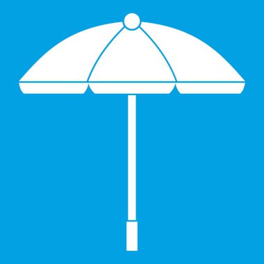 Güneş şemsiyesi simgesi Beyaz