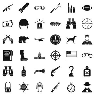 Kurşun Icons set, basit tarzı