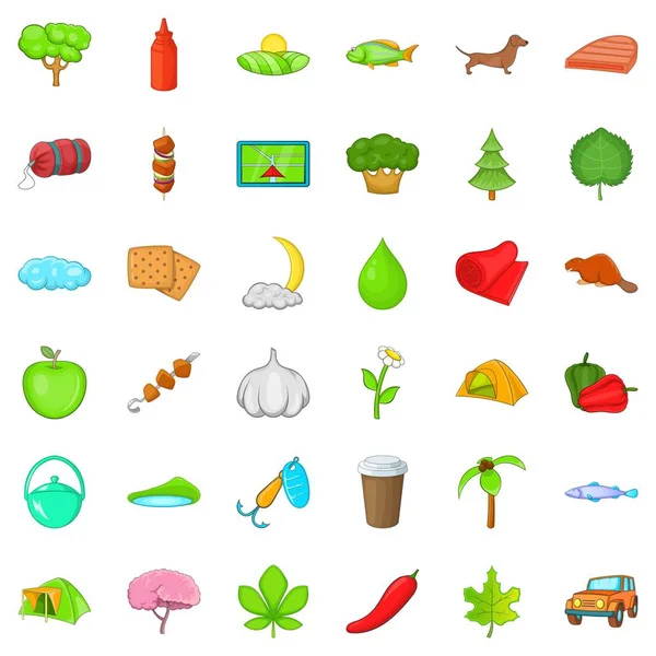 Ağaç Icons set, karikatür tarzı