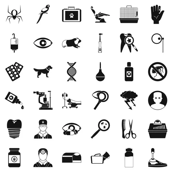 Icons set, basit tarzı bakım