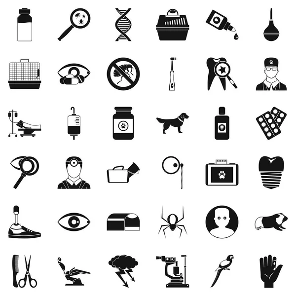 Tıp Icons set, basit tarzı