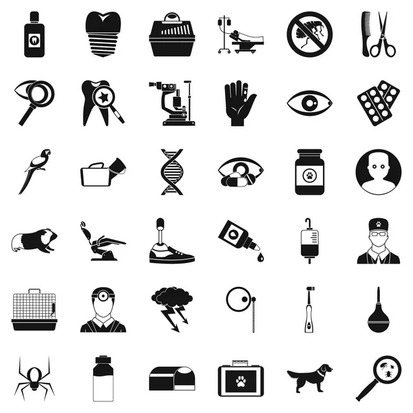 Yardım Icons set, basit tarzı