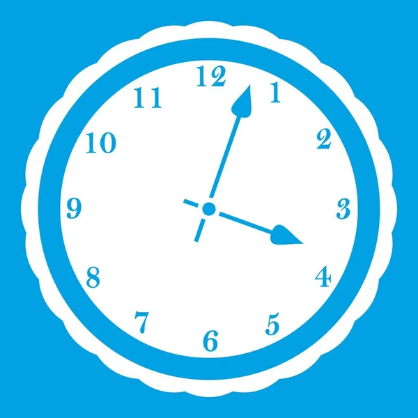 Horloge pictogram wit — Stockvector