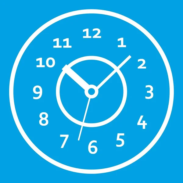 Horloge pictogram wit — Stockvector