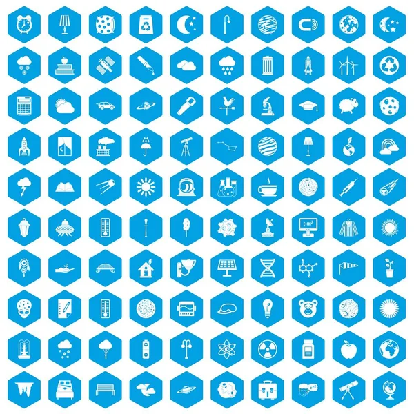 100 ay simgeleri mavi ayarla