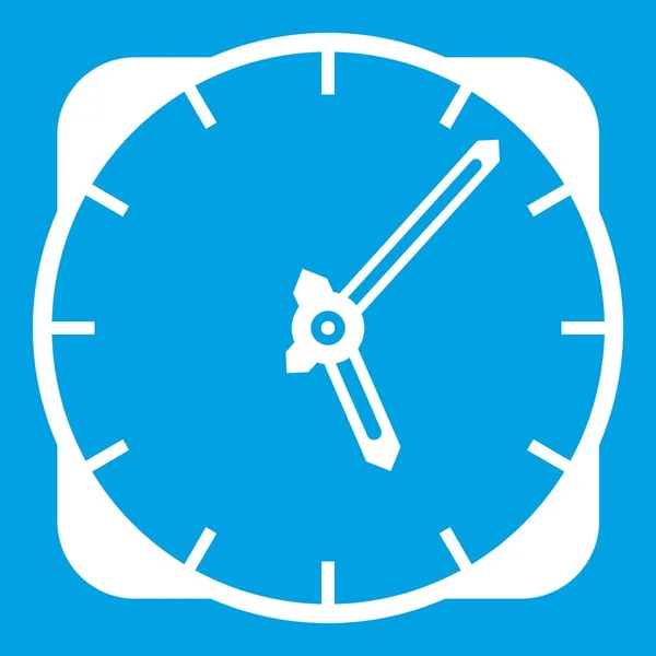 Horloge pictogram wit — Stockvector