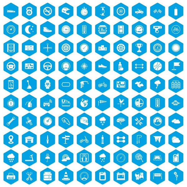 100 motorsport simgeleri mavi ayarla