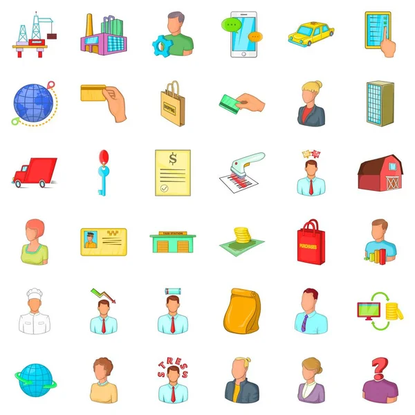 İyi kariyer Icons set, karikatür tarzı