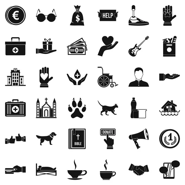 Icons set, basit tarzı bağış